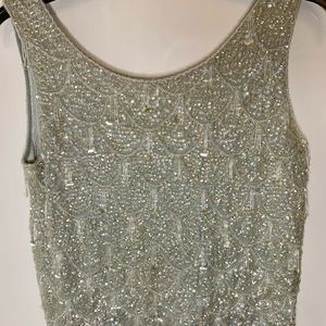Vintage 1950’s Beaded Sleeveless Top Women’s Small Party Going Out